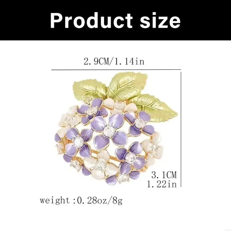 Beautiful Flower Accessory Sparkling Alloy Badge Fashion Brooch Clothing Jewelry Suitable for Gifting or Own Collection