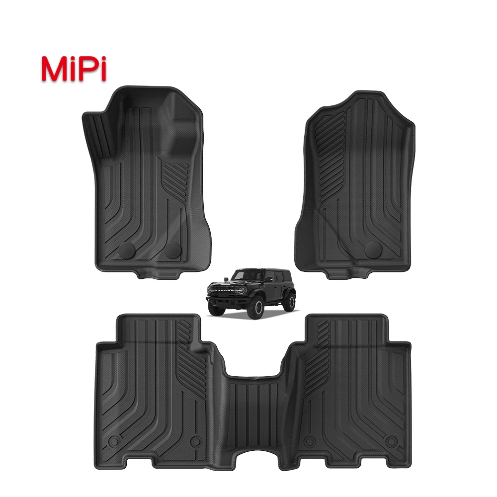 

Всепогодный автомобильный коврик для FORD Bronco 4-дверный 2021-2024 TPE 3D автомобильные коврики водонепроницаемый нескользящий роскошный автомобильный ковер