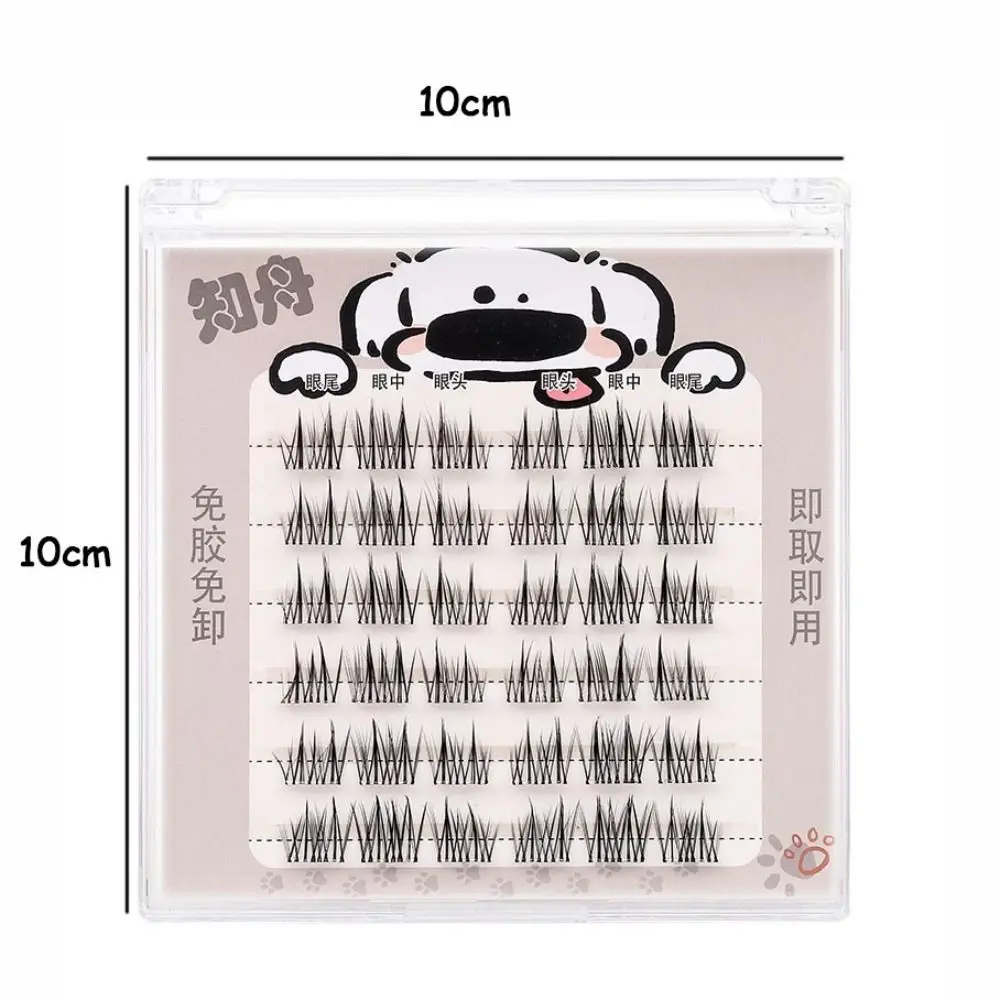 With Jelly Glue Strips Manga Lashes Anime Cosplay Multiple Styles 3D False Eyelashes Handmade DIY Segmented False Eyelashes