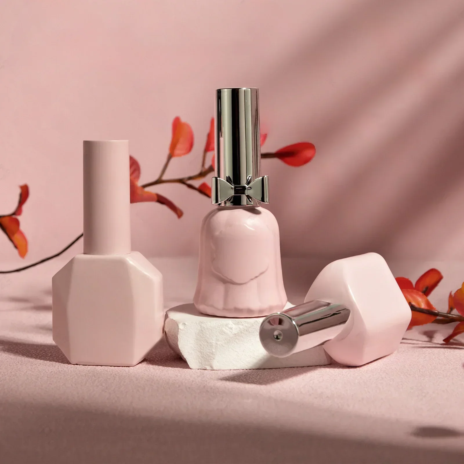 10 قطعة زجاجة طلاء الأظافر الفارغة 10/15 مللي لتقوم بها بنفسك جيل للأظافر الحاويات الوردي الزجاج مستحضرات التجميل مسمار الجمال النفط التعبئة زجاجة أدوات ماكياج #4