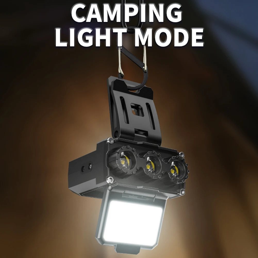 LED غطاء صغير كليب ضوء 700 لومينز 1 كشافات التعريفي 7 طرق نوع C USB قابلة للشحن 100Mah بطارية للتخييم الصيد فانوس