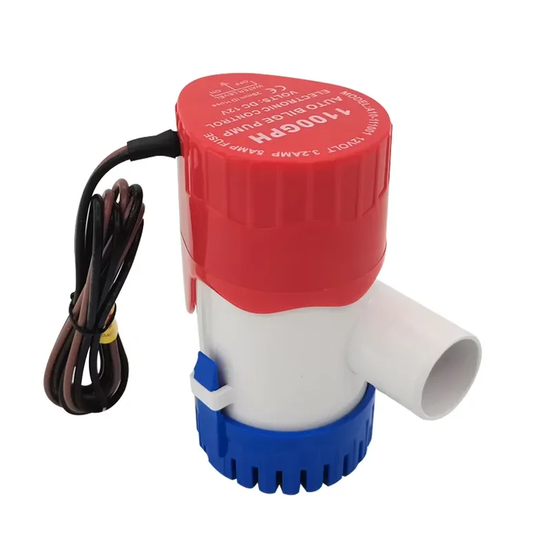 Marine automatic bilge pumps 350GPH, 500GPH, 750GPH, 1100GPH, plastic red/blue sewage submersible pumps, marine hardware