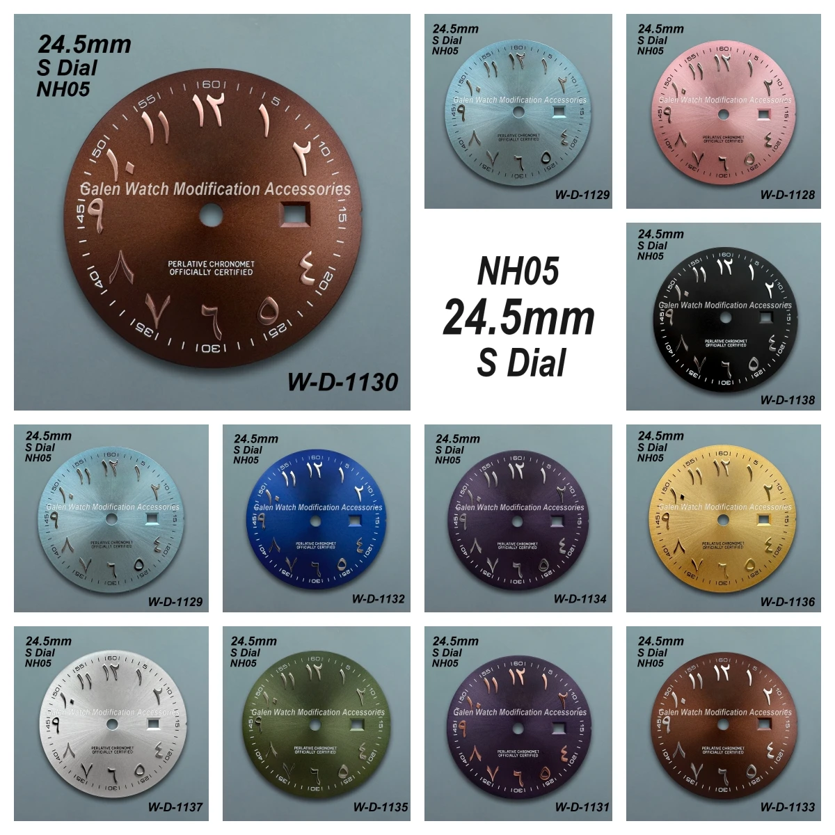 Esfera árabe con logotipo S de 24,5mm compatible con movimiento NH05, accesorios de modificación de reloj Sunray para mujer de alta calidad