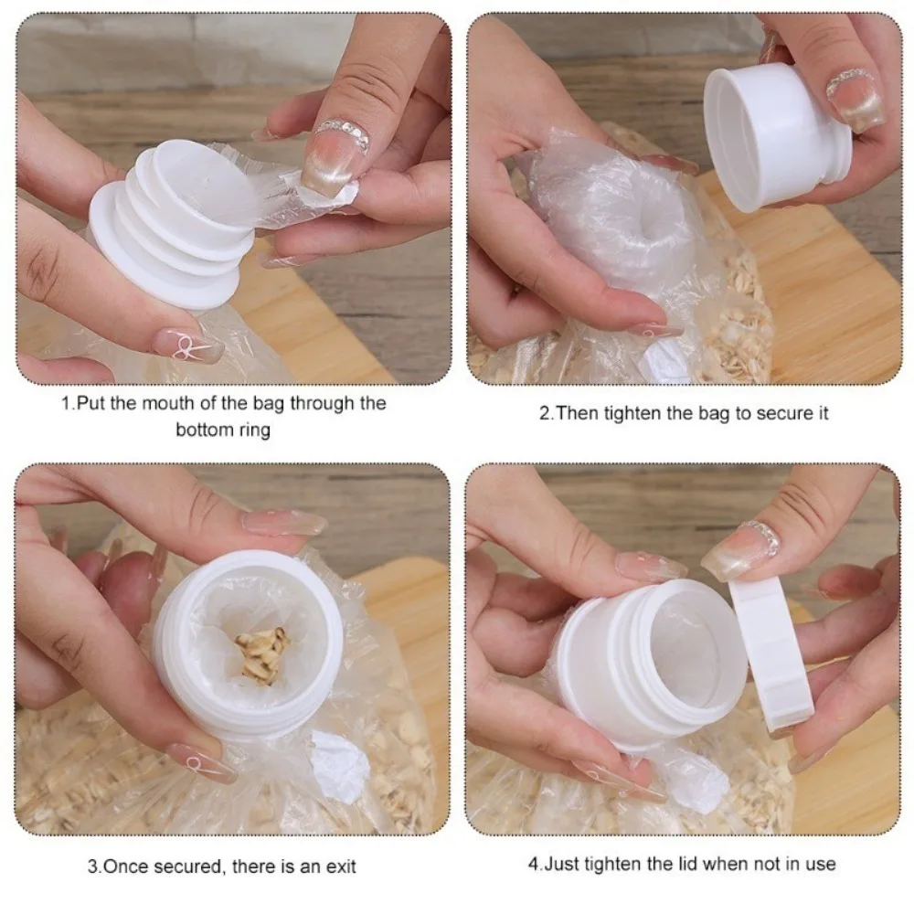 5Pcs Moisture-proof Sealed Bottle Cap Fresh-keeping Sealed Fresh-keeping Cover Large Diameter Insect-proof