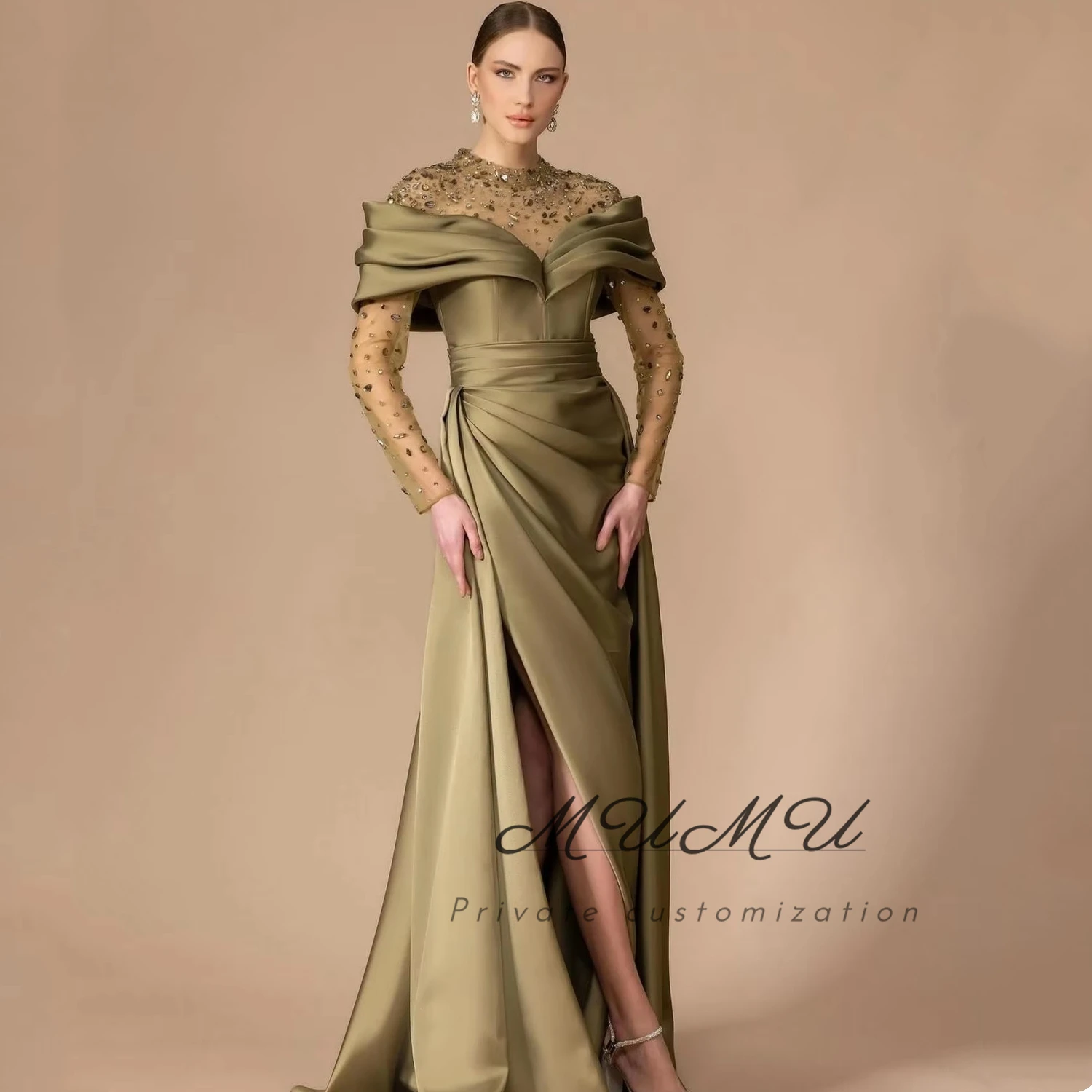 

MuMu Customized Elegant Dresses for Wedding Party Платье Вечернее Women Evening Dress فساتين سهرة Chic Evening Dress Prom Dress