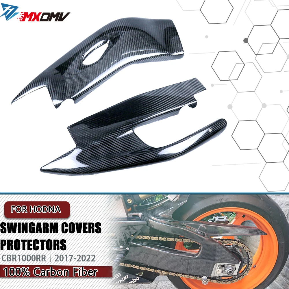 

For Honda CBR1000RR 2017-2022 Carbon Fiber Swingarm Covers Protectors Frame Swing Arm Cover Motorcycle Swingarm Covers Protector