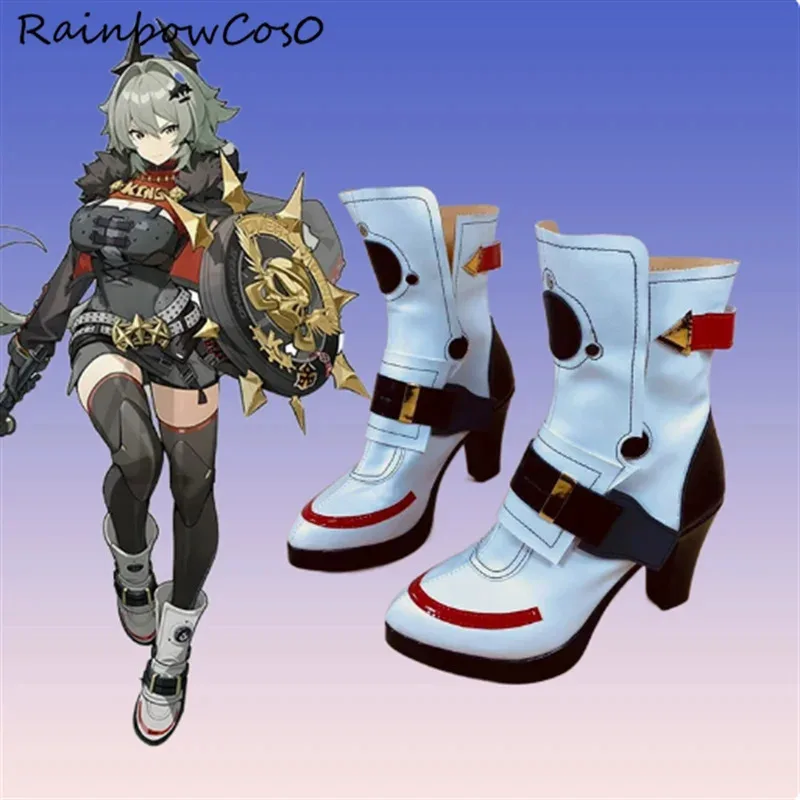 أحذية César King Zenless Zone Zero التأثيرية أحذية لعبة أنيمي حفلة الهالوين RainbowCos0 W4361