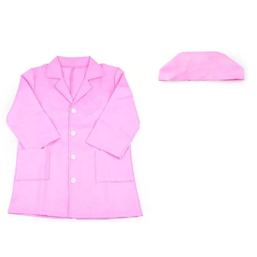 Bambini medico cappotto ragazzi ragazze infermiera uniforme Set chirurgo Halloween Costume Cosplay chirurgico veterinario laboratorio cappotti abito cappello Set