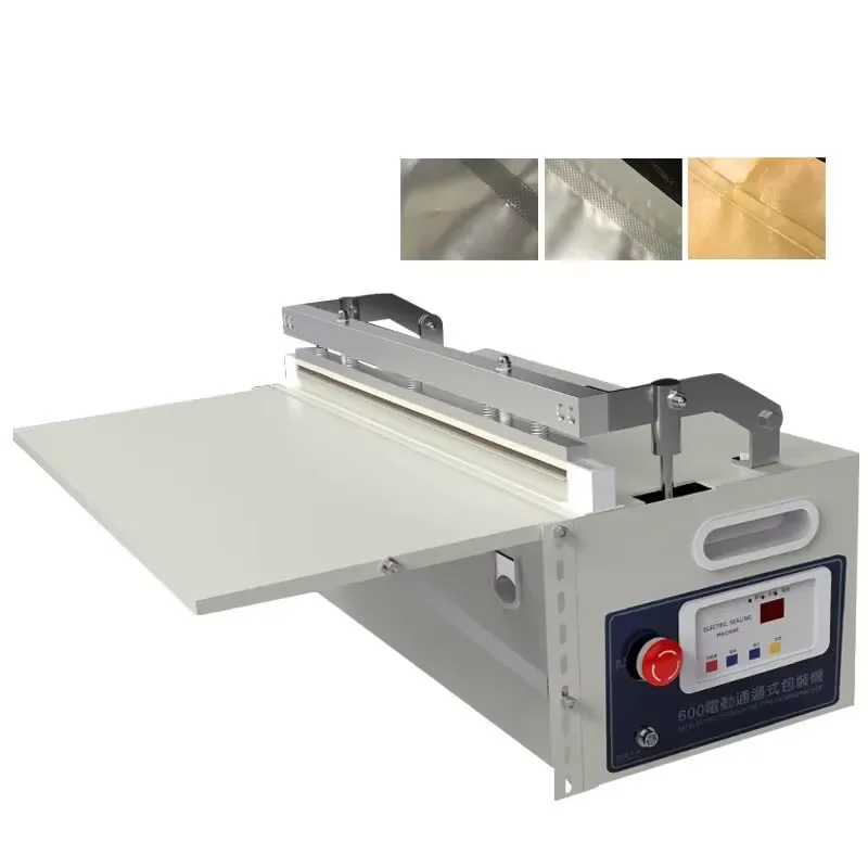 Continuous Band Vertical Sealer Commercial Instant Heat Instant Sealer with Cutter for Apparel Bag Paper Film Packaging