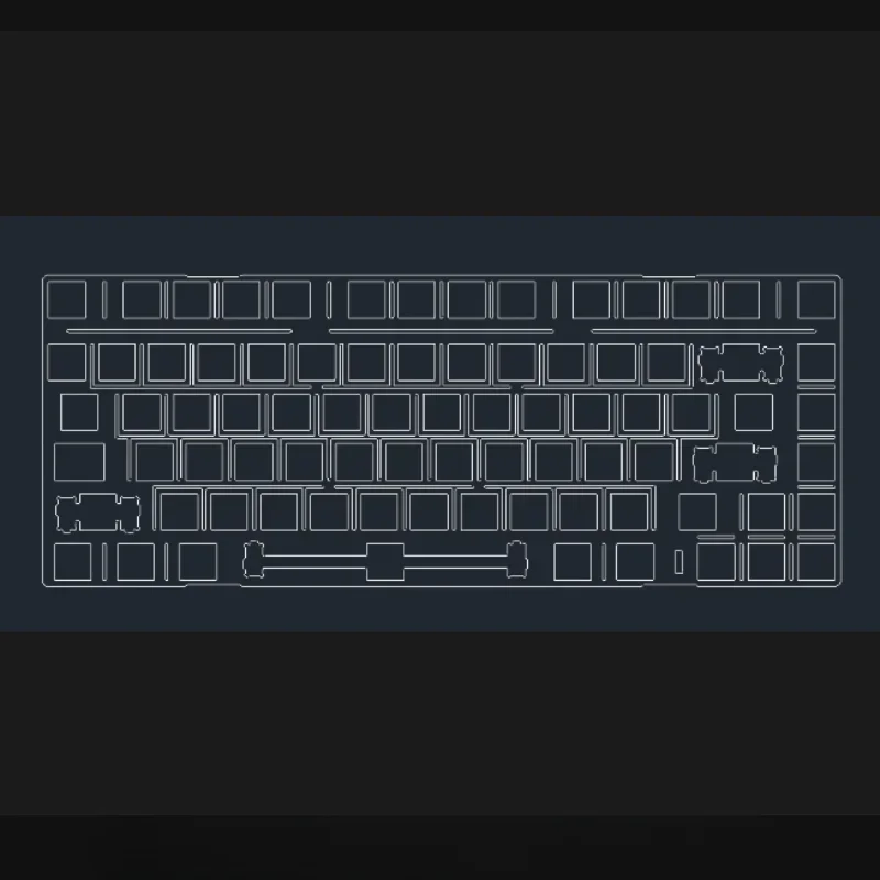 

Панель позиционирования клавиатуры Bridge75, набор для механической клавиатуры на заказ, Pc Pom Pp Fr4 из углеродного волокна (без разъема для одной клавиши)