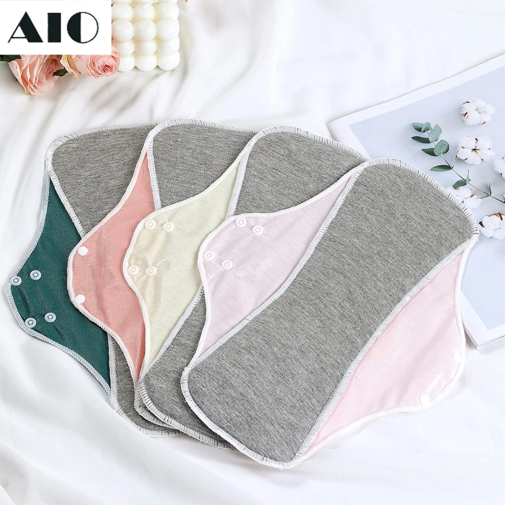 2PCS Large Reusable Graphene Incontinence Pads Heavy-flow Menstrual Cotton Panty Liner Cloth Tampons Urinary Sanitary Pads