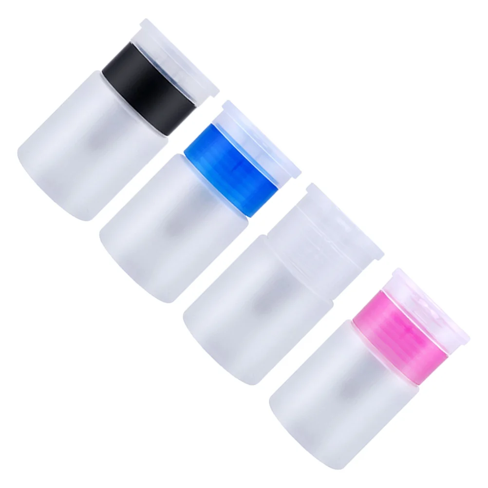 4 Pcs Multifunctional Bottles Portable Refillable Dispensers Nail Makeup Empty