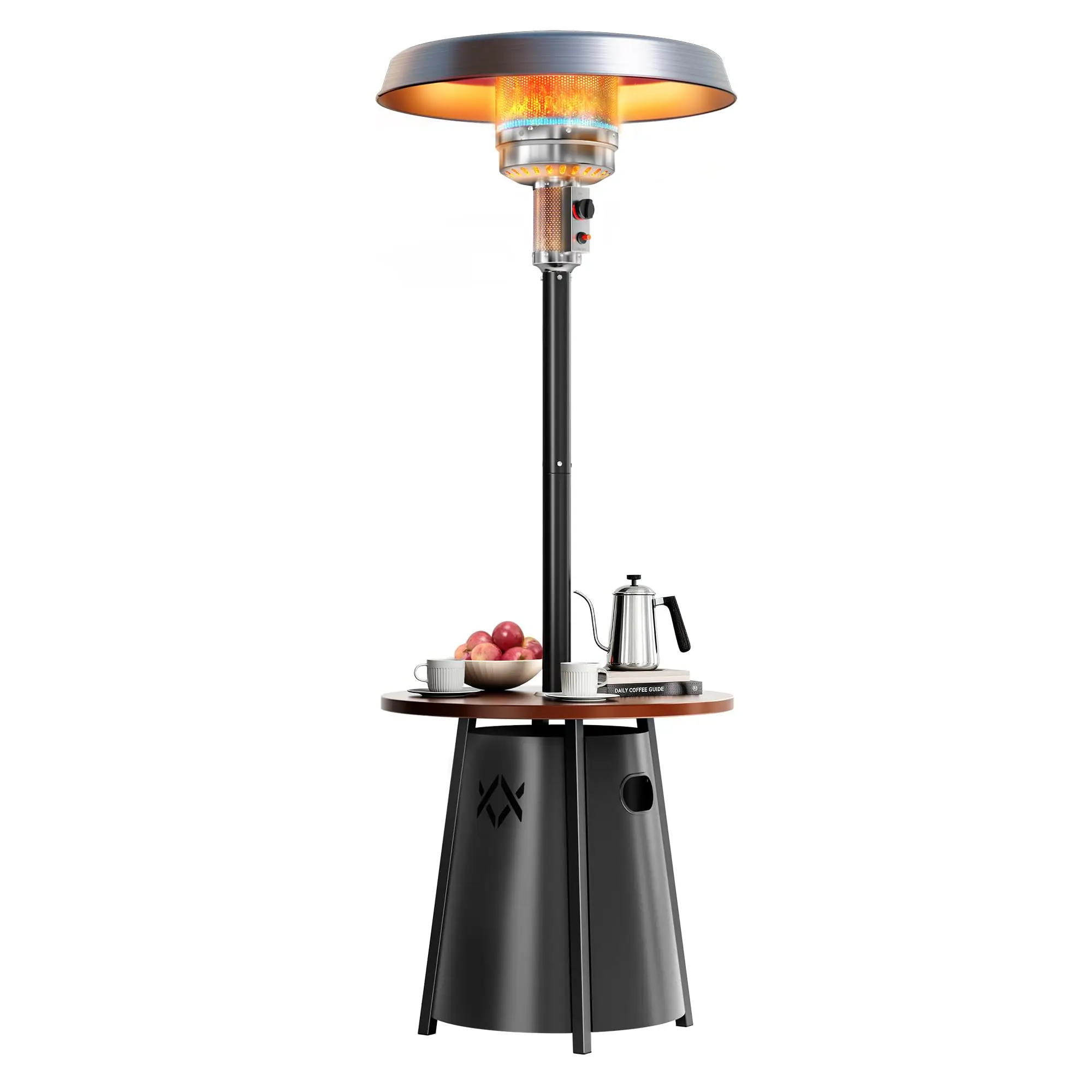 Outdoor Heaters for Patio with Round Table Design, Premium 304 Stainless Steel Burner, Triple Protection System Propane