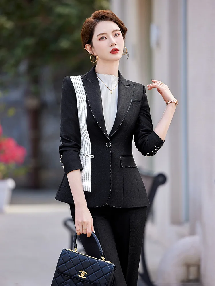 2024Young Fried Street Business Suit Tailored Suit Formal Clothes Women's Suit Overalls Dignified Goddess Fan High End Luxury989