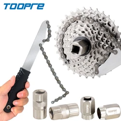 Bike Sprocket Remover Chain Whip Tool Flywheel Cassette Lockring Freewheel Removal Tool Turner Bicycle Chain Repair Wrench