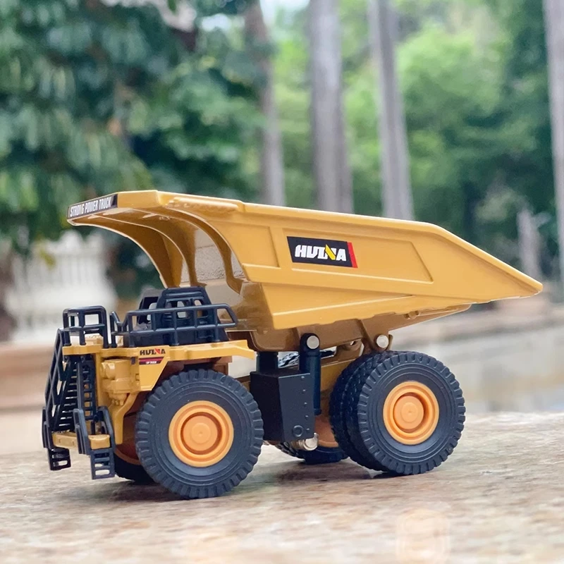 Huina Alloy Car Model Kids Toys Mini Diecast Truck 1:60 Simulated Dumper Model Collection Construction Vehicle Childern Gift