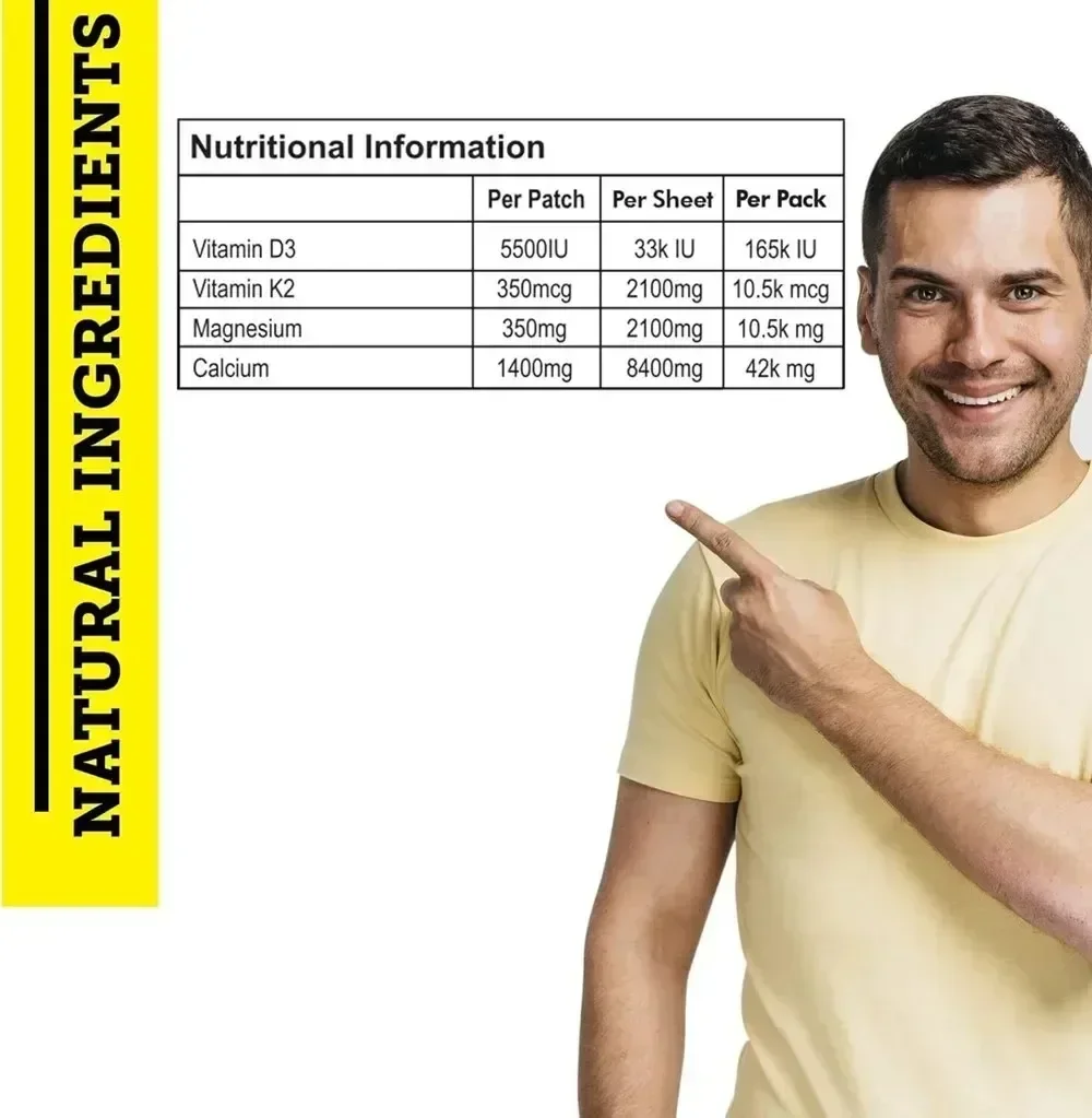 30 cerotti cerotti transdermici di vitamina D3 5.000 UI ad alta resistenza