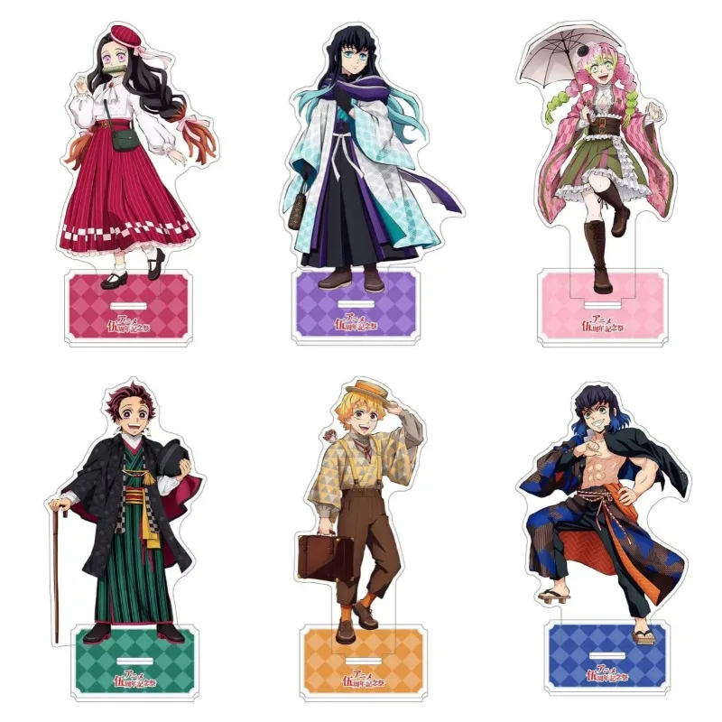 

Demon Slayer Tomioka Giyuu Acrylic Ornaments Kamado Tanjirou Nezuko Anime Figure Car Desktop Decoration Toy Gift for Slayer Fans
