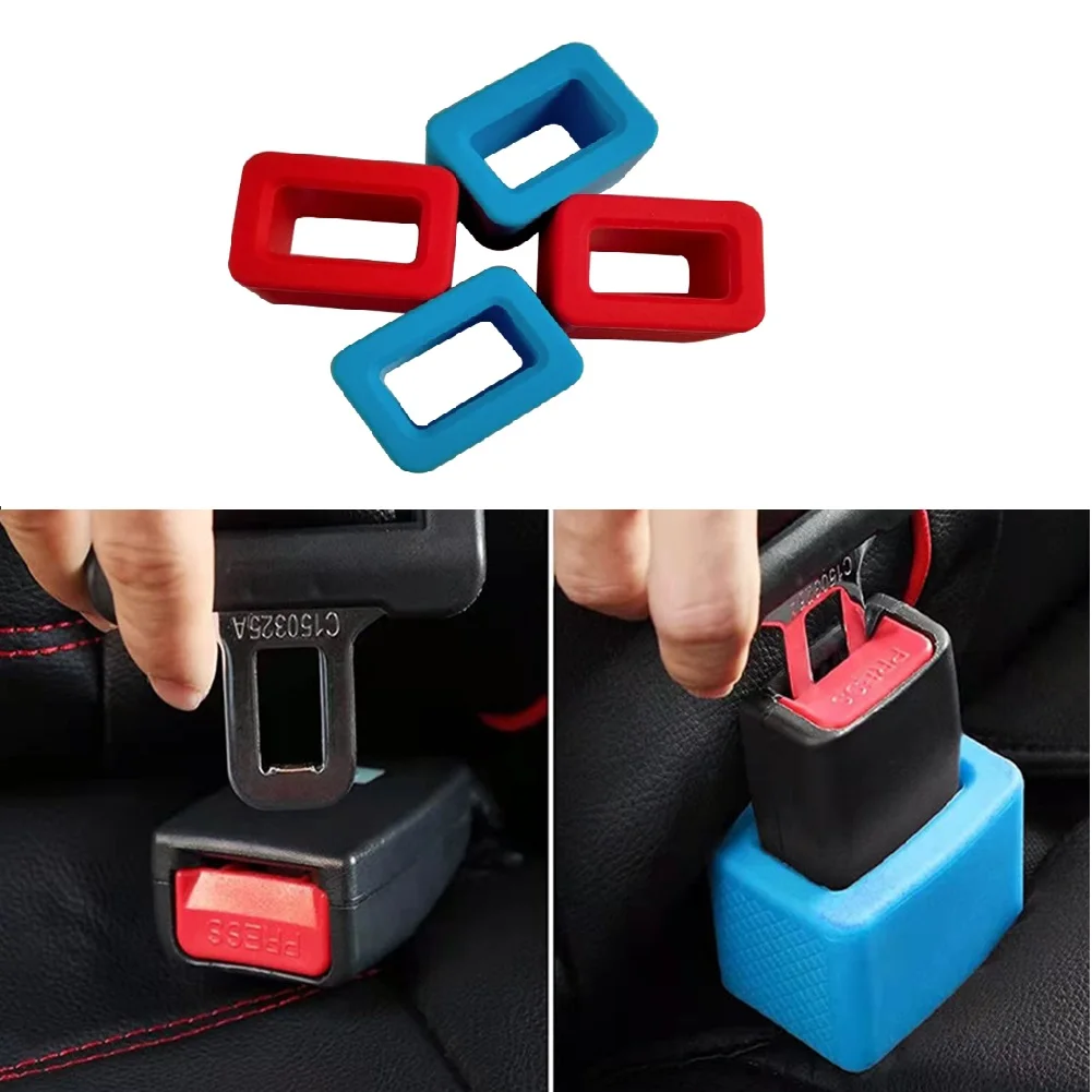 

1Pc Car Safety Belt Buckle Holder Silicon Buckle Protective Cover Universal Auto Car Seat Belt Buckle Holder In Upright Position