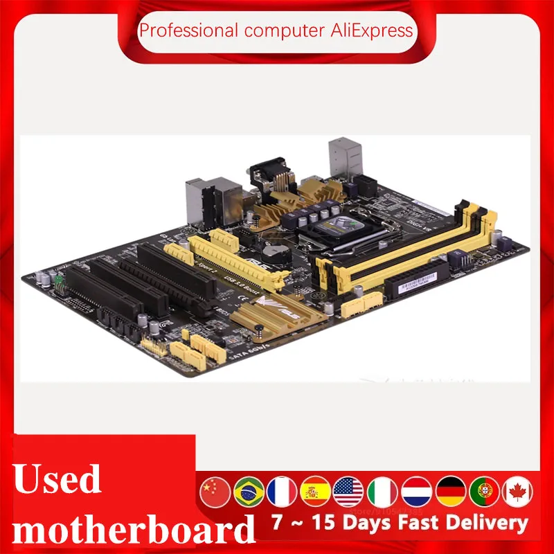 Imagem -03 - Placa-mãe de Mesa H87 Lga 1150 para Core i7 i5 i3 Ddr3 Sata3 Usb 3.0 Hdmi Placa Principal Usada Original Asus-h87-plus