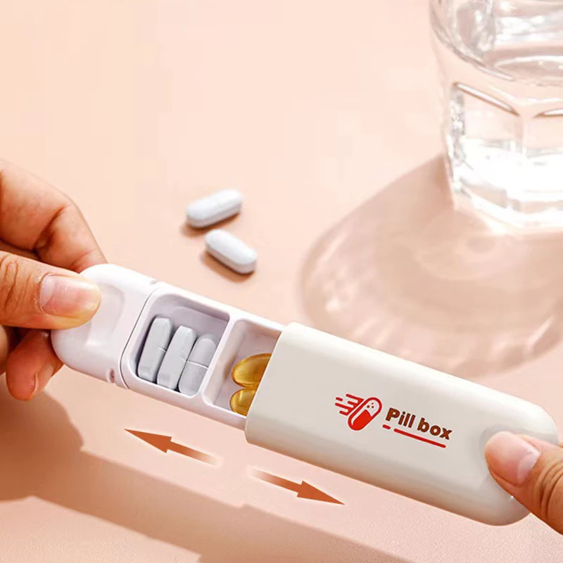 Mini Portable Medicine Box Small Size Daily Dose Tablet Organizer for On-the-Go Early Midday Evening Pill Storage