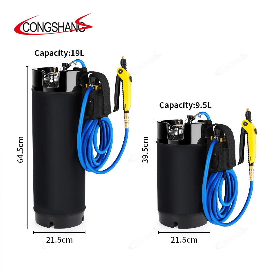 CONGSHANG Резервуар из нержавеющей стали объемом 19 л, 5 галлонов, с системой электрических распылителей