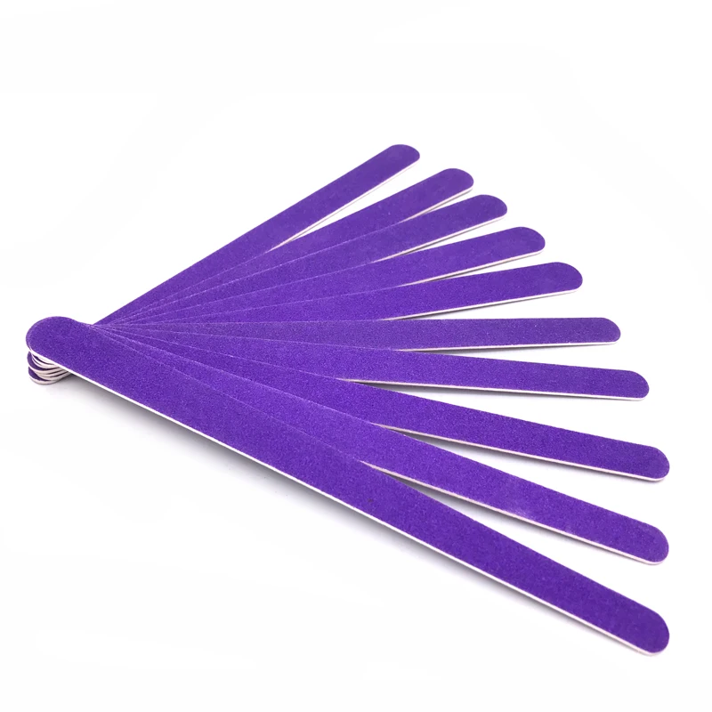 Lime à ongles en bois à Double extrémité, 20 pièces, 180/240, panneau émeri, papier de verre solide, polissage, meulage, deux couleurs en option, lavable