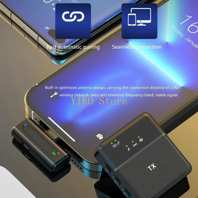 

K32C Lightweight Wireless Lapel Microphone Lavalier Microphone with Strong Compatibility for Multiple Devices Clip Mic