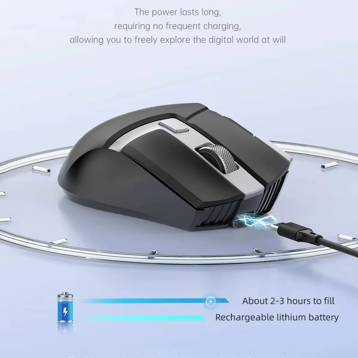 Wireless 2.4G Bluetooth Optical Mouse DPI Adjustable Mechanical Touch Feel Rechargeable Office/Gaming Mouse For PC Computer