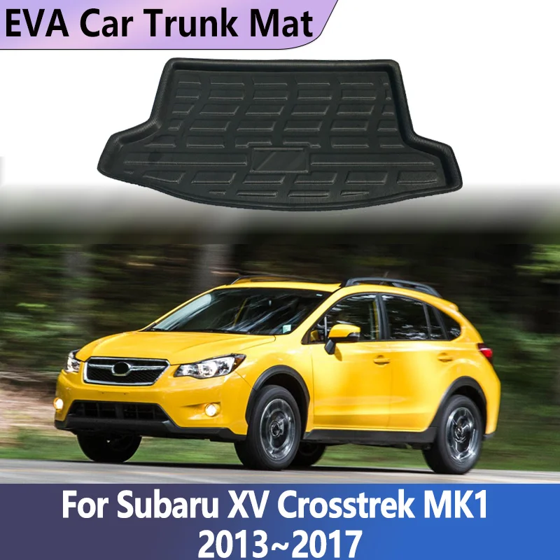

Коврик в багажник автомобиля из ЭВА для Subaru XV Crosstrek GP MK1 2013 ~ 2017, антигрязный водонепроницаемый коврик, коврик для багажника, подушечки для хранения, аксессуары
