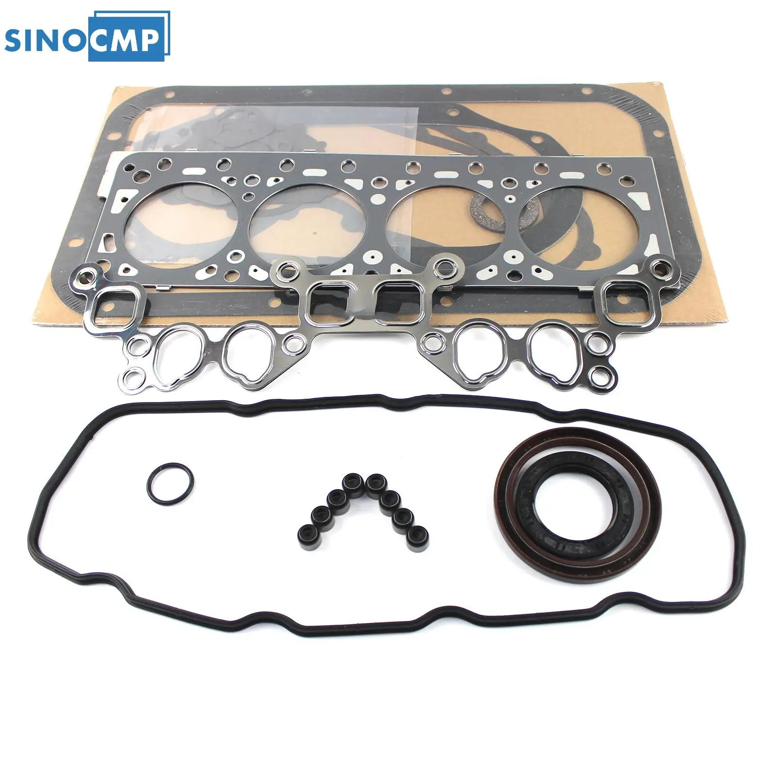 

N-11044-FU460 N-11044-FU400 N-10101-FY52K N-91H20-00360 SINOCMP K21 K25 Engine Gasket Kit For CAT Forklift 10101 Nissan LPG TCM