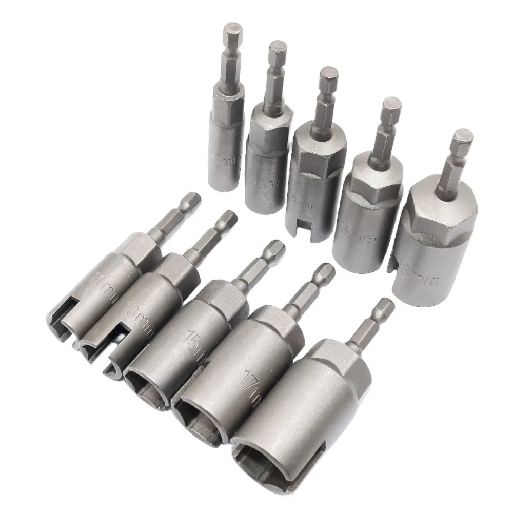 80/65mm 1/4” Hex Shank Wing Nut Driver Set Slot Wing Nuts Drill Bit Socket Wrenches Powerful Socket Inner Hexagonal Wrench