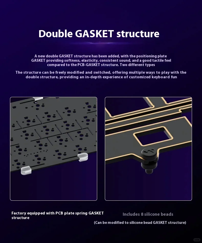 WEIKAV NUT65 기계식 키보드 키트 알루미늄 합금 3 모드 가스켓 게임용 키보드 RGB 빠른 분해 QMK/VIA PC 게이머