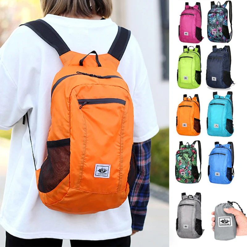 20L Portable Foldable Backpack Folding Mountaineering Bag Ultralight Outdoor Climbing Cycling Travel Knapsack Hiking Daypack