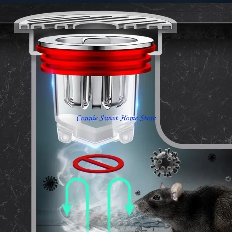 

LXAF Shower Floor Drain Backflow Preventer Waste Water Drainer Anti-Odor Plugs