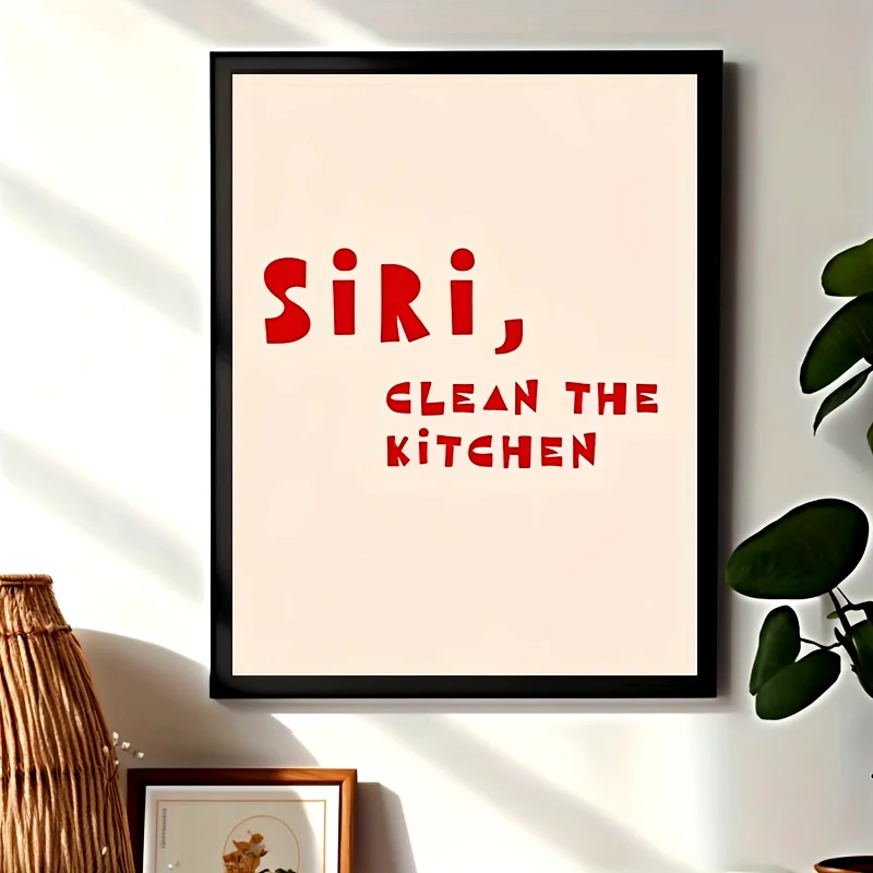 1pc Frameless Kitchen Command Art Canvas Poster 
