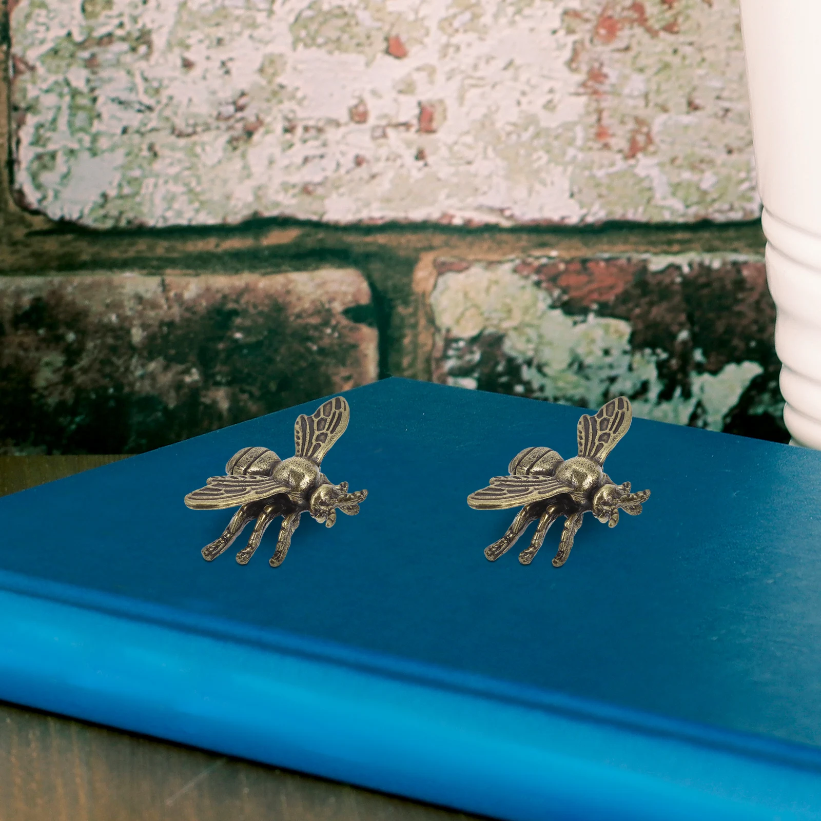 

3 Pcs Brass Bee shape Decors Gold Table Small Items Shelf Statues Home Decor Living Room Bedroom Office nament Durabl