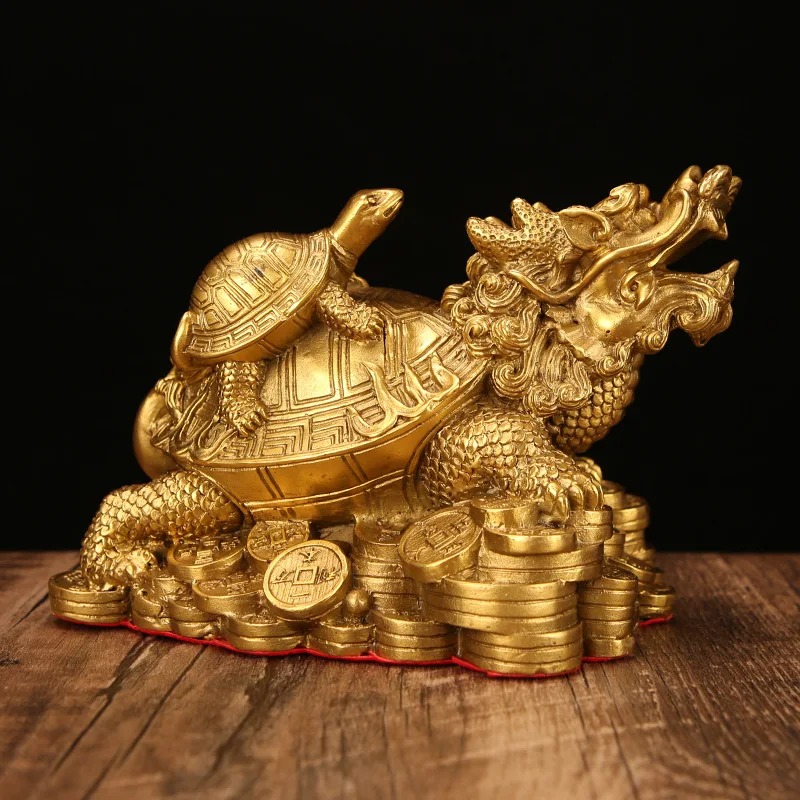 Copper Dragon Turtle Brass Money Bagua Dragon Head Turtle Mother Son Dragon Turtle