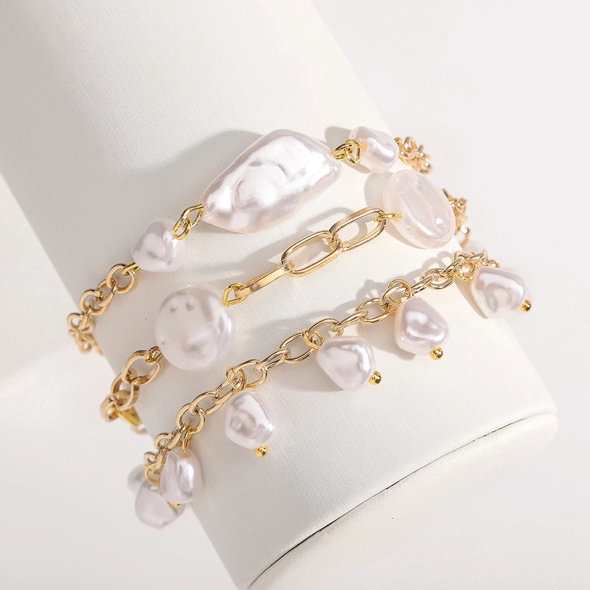 179/366pcs 1Box ABS Irregular Pearl Perforated Jewelry Making Accessories DIY Bracelet Necklace Handmade Jewelry Making Kit view 6