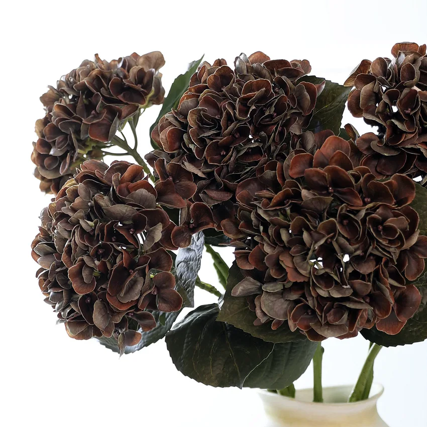 4 Stück Künstliche Latex-Hortensien, Echt Aussehende Blumen für Hochzeits-Blumenarrangements, Realistische Hortensien für Heimdekoration und Partydekoration – Detail 3