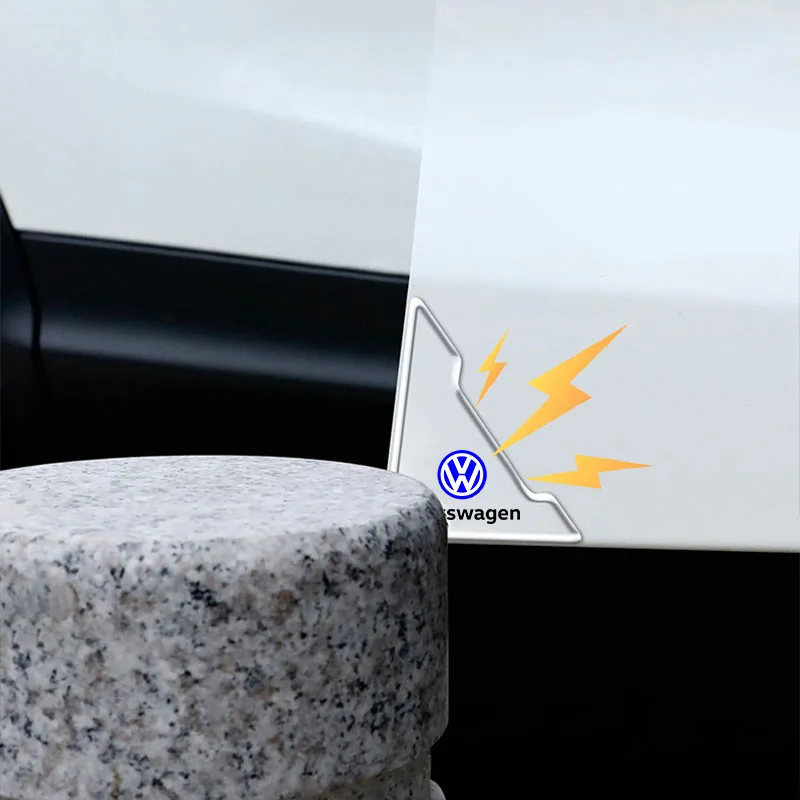 2 قطعة غطاء زاوية باب السيارة الشفاف المضادة للخدش حماية ملصق ل Volkswagen Polo Passat B5 B6 B7 T4 T5 جولف 4 5 6 Gol