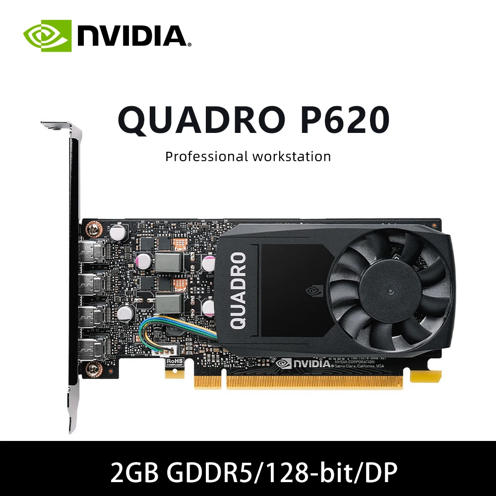 بطاقة رسومات NVIDIA QUADRO P620 2GB GDDR5 128bit تدعم PCI-E 3.0 DP درجة احترافية للكمبيوتر المكتبي #1