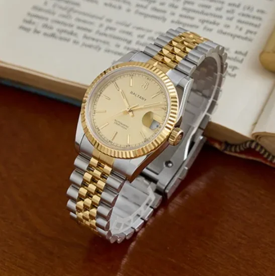 Baltany Men Automatic Watch 36mm Mechaical Wristwatch Sapphire Mirror 10ATM Waterproof Luminous NH35