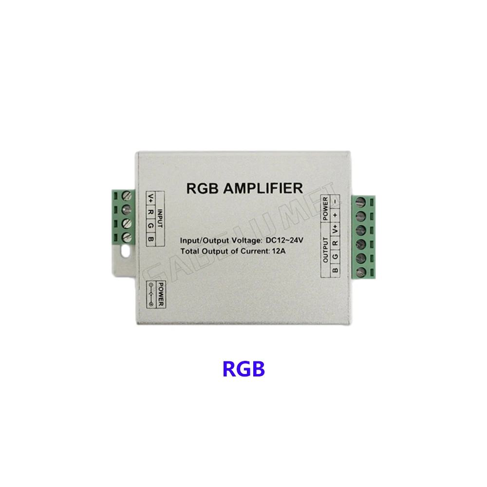 

12A RGB/RGBW Controller Signal Amplifier 3CH 4CH Output Power Repeat For 3528SMD 5050SMD LED Strip Light DC12V-24V