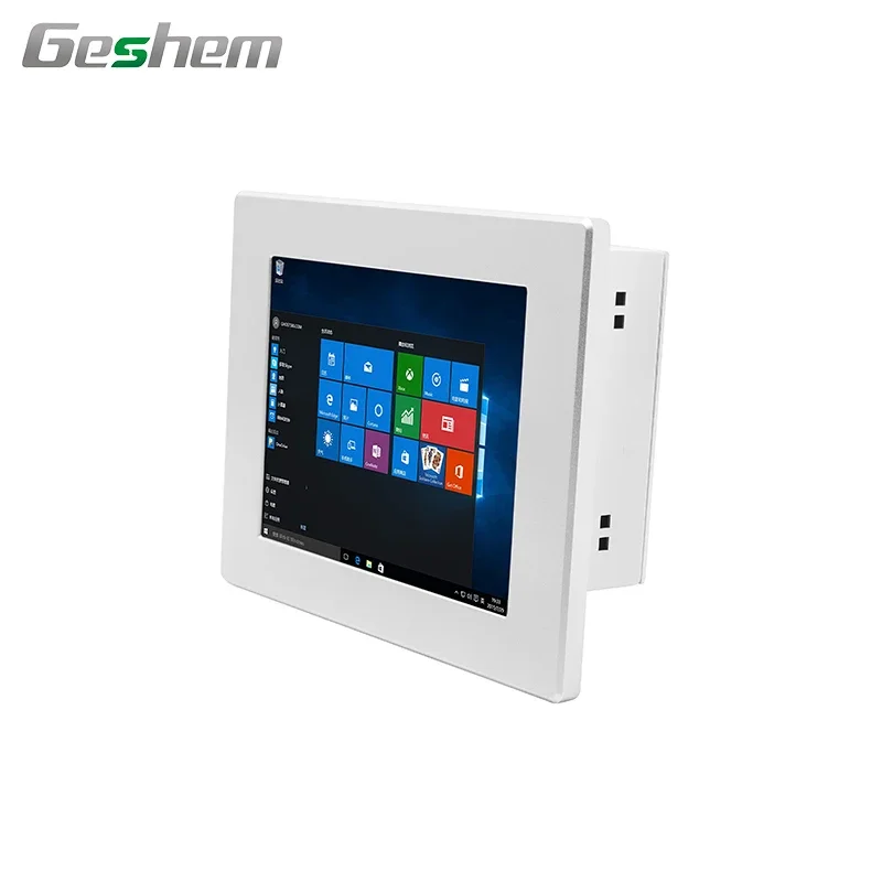 8 inch panel mounting industrial all in one touch screen panel pc with WiFi and 4G LTE optional industrial pc with win10/linux