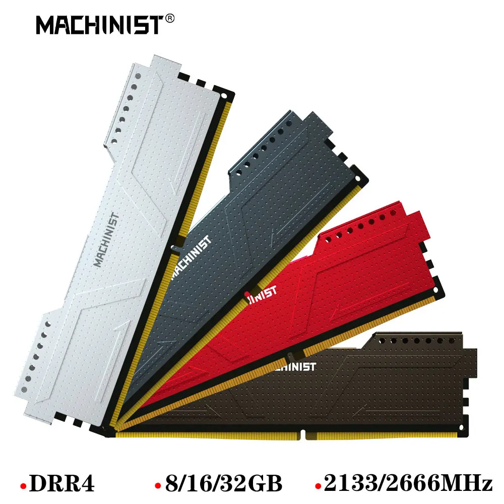 MACHINIST-memoria RAM DDR4 de 8GB/16GB/32GB, 2133MHz, 2666MHz, memoria de escritorio para servidor con disipador de calor