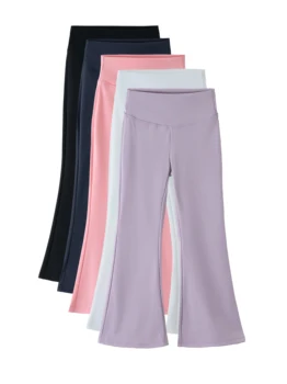 Girls High-Waist Flared Leggings 1