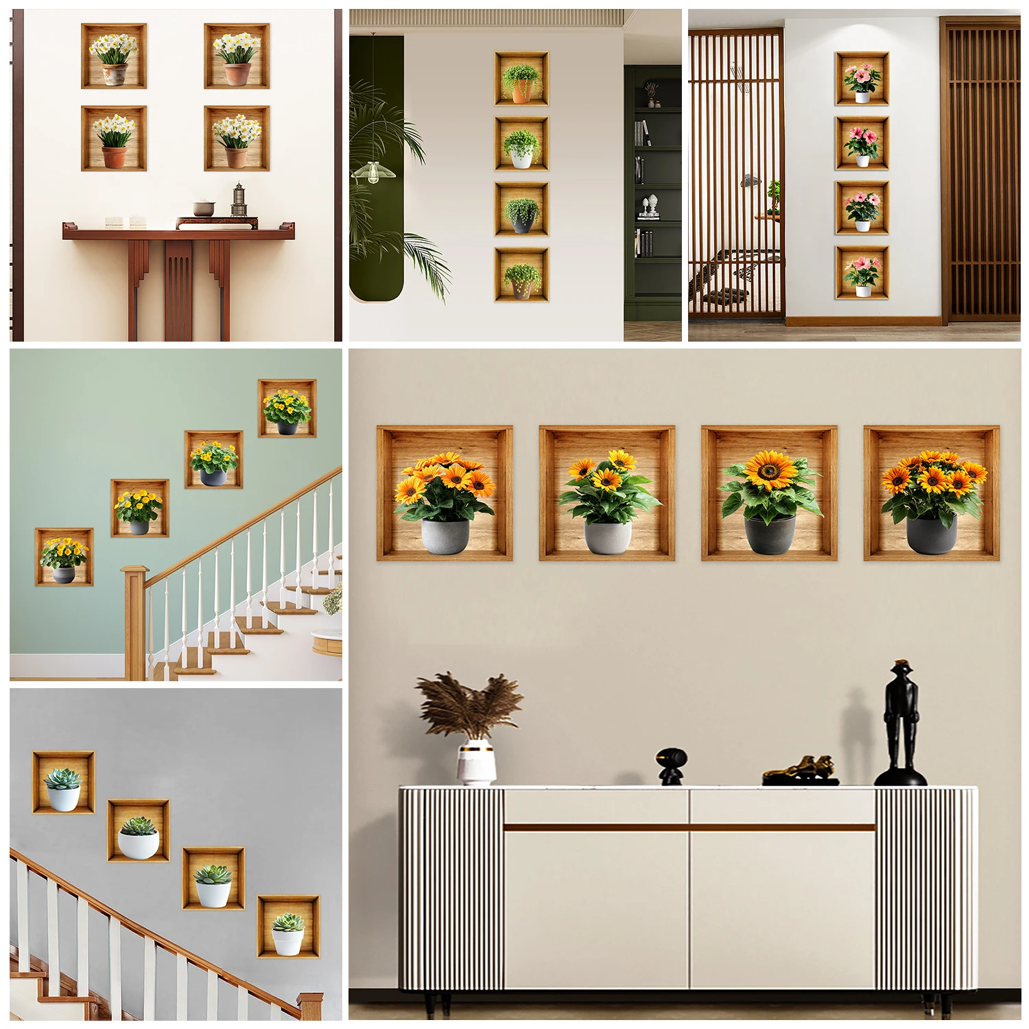 4Pcs/Set Plant Pott…