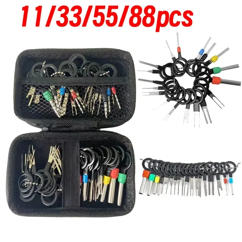 

Car Terminal Disassembly Kits Needle Pushers Wire Harnesses Needle Picks Stainless Steel Hardware Tools Auto Parts Terminals