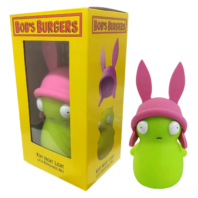 

Ночник Bob's Burgers Kopi Luminous с съемной шляпой, аниме-фигурка, коллекционная прикроватная лампа, декор для детской комнаты, подарок для детей